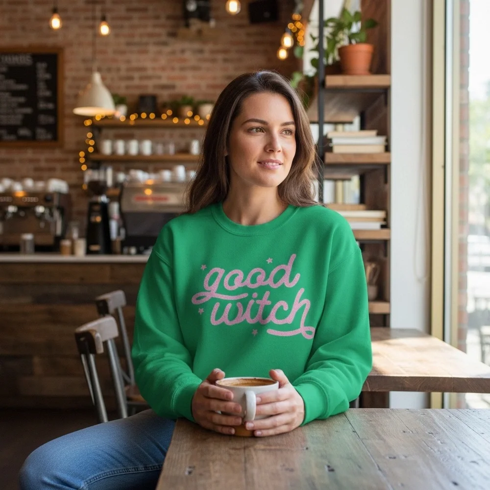 WICKED/"GOOD WITCH" CREW NECK SWEATSHIRT/SIZE:M - Picture 11 of 12